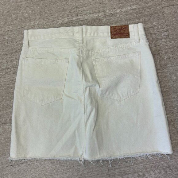 LUCKY BRAND WHITE DENIM MINI SKIRT - Picture 3 of 3